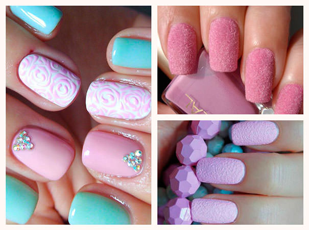 Красивый маникюр 2016 - Пудровый маникюр