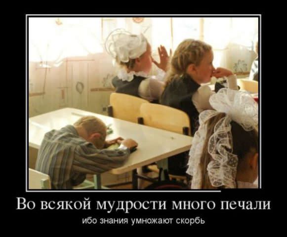 Демотиваторы про школу