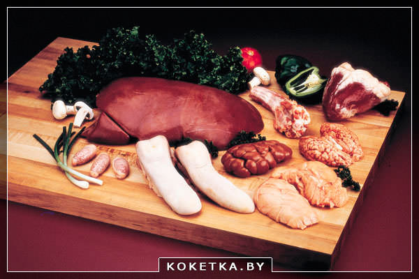 8 Мясо Печень, почки, язык, рулька