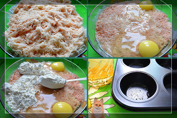 Готовим основу для корзиночек: картофель, яйца, мука