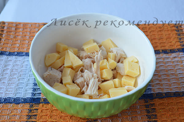 Сыр и куриное филе
