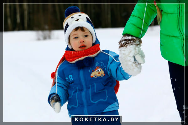Прогулка с малышом зимой для закалки