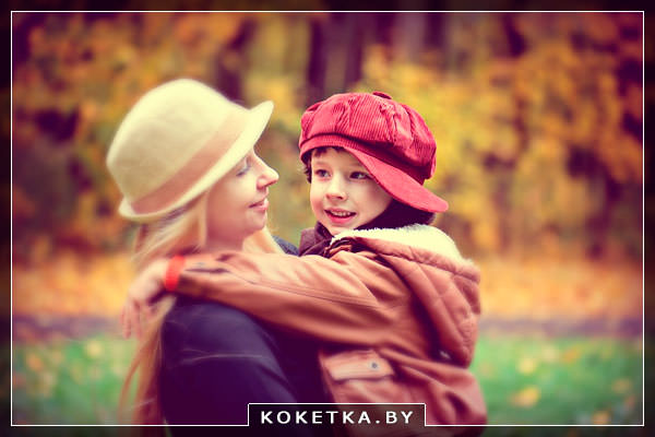 прогулка с малышом осенью 