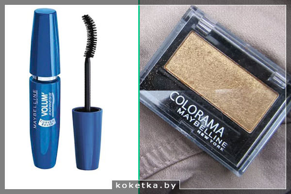 Тушь Volum`Express и тени Colorama от Maybelline - отзыв