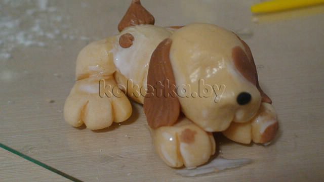 Собака из холодного фарфора. Мастер класс