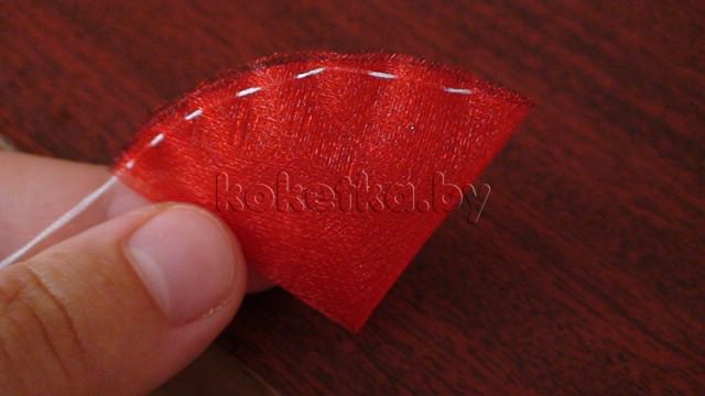 Цветок из банта. Мастер класс