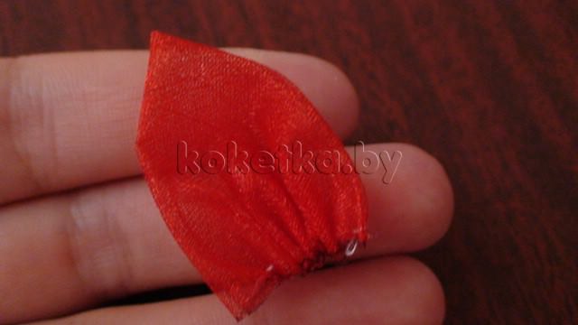 Цветок из банта. Мастер класс