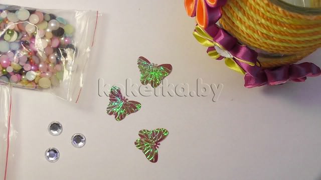 Изготовления вазы из стеклянной банки