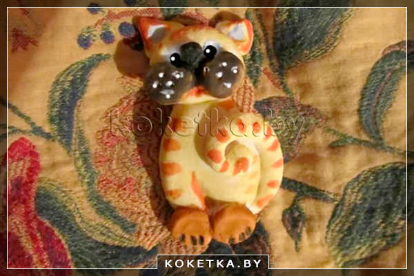 Кот из солёного теста своими руками
