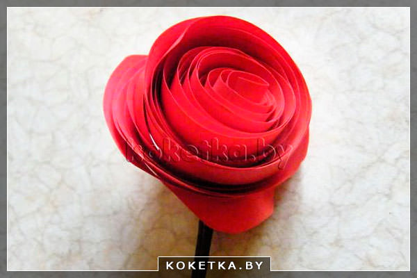 Роза из бумаги