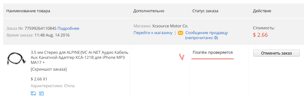 Платёж на проверке