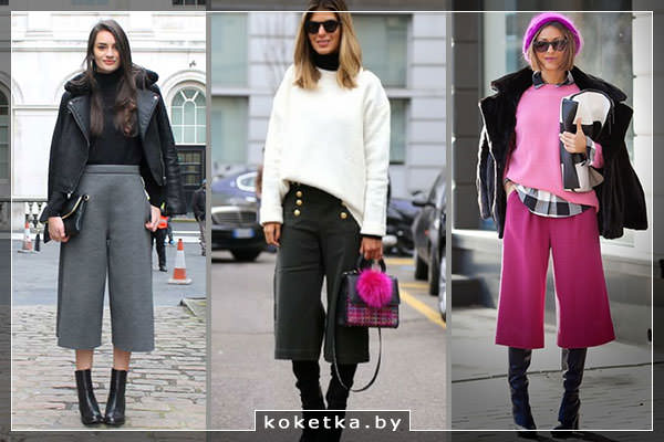 Кюлоты - варианты образов Street style