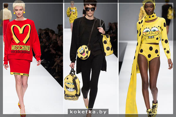 MOSCHINO для фанатов Спанч Боба и Макдональдса (Милан, 2014)