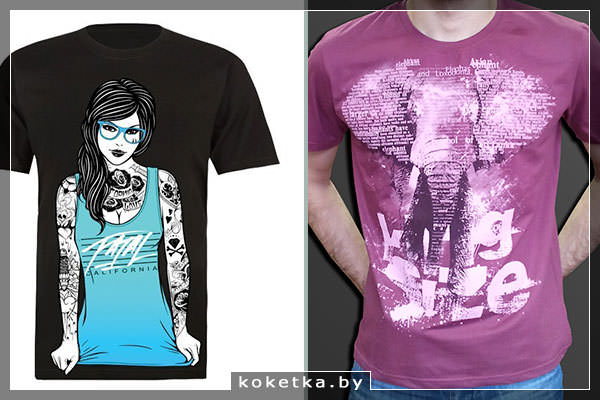 Шелкография (печать) на футболке