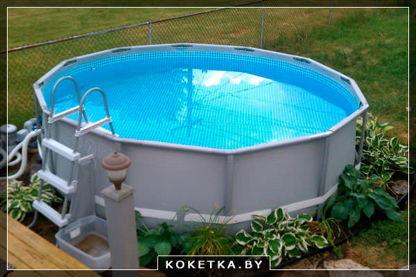 Каркасные бассейны установка