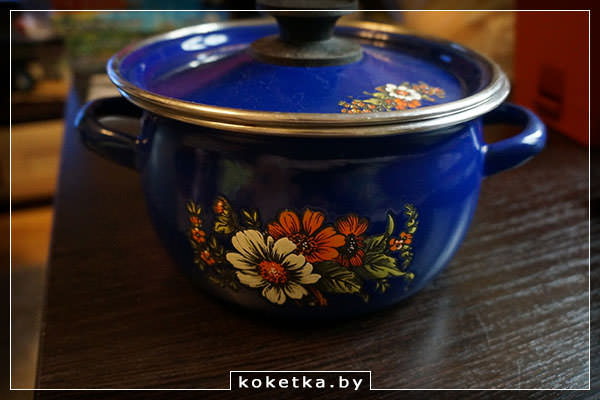 Кастрюля эмалированная