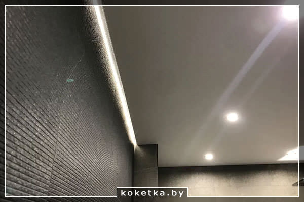 Теневой зазор по периметру натяжного потолка