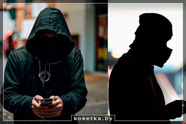 Парень скрывается, звоня по телефону