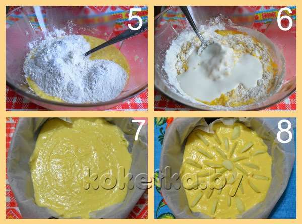 Яблочный пирог со сметаной и коньяком