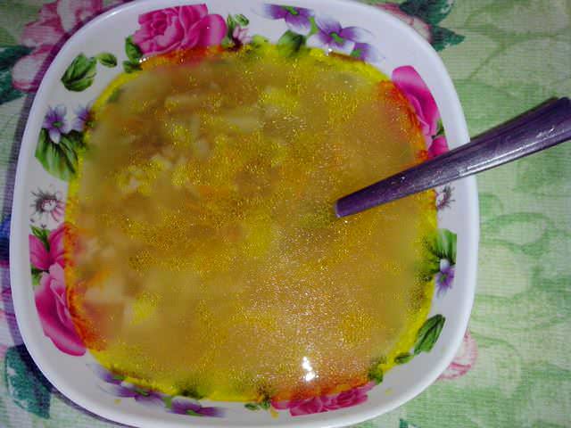 Суп из говядины с рисом