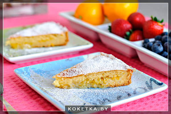 Пирог с лимонной начинкой - рецепт приготовления с фото