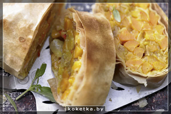 Рулет из теста фило с морковью и корицей: фото-рецепт