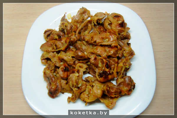 Желудки куриные жареные
