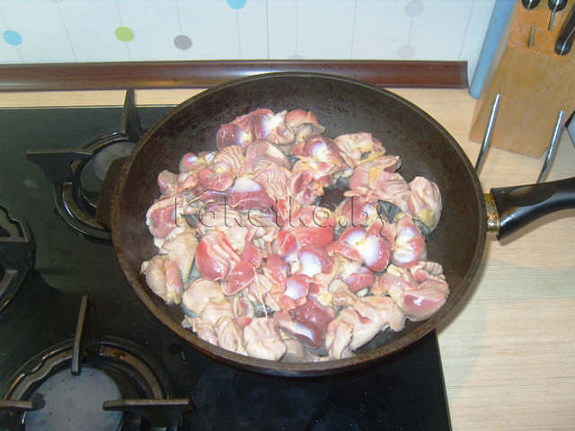 Желудки куриные жареные