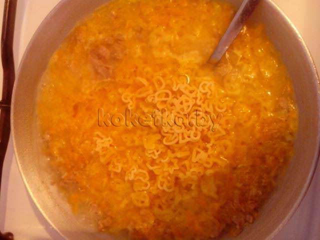 Макароны тушеные с мясом