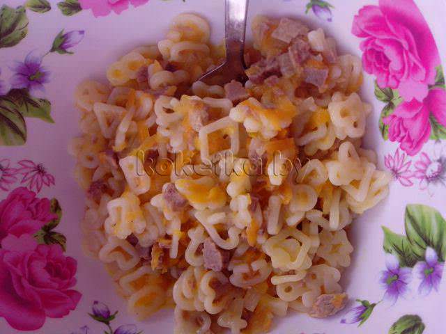 Макароны тушеные с мясом