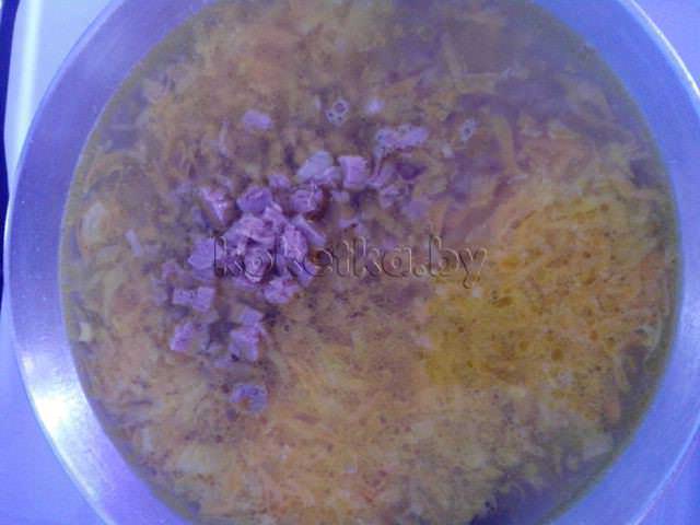 Макароны тушеные с мясом