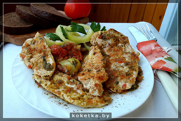 Куриное филе в соусе карри