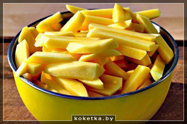 Режем картофель - шаг 1