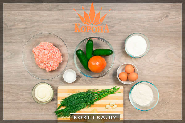 Ингредиенты для мясного торта