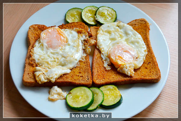 Гренки с огурцами