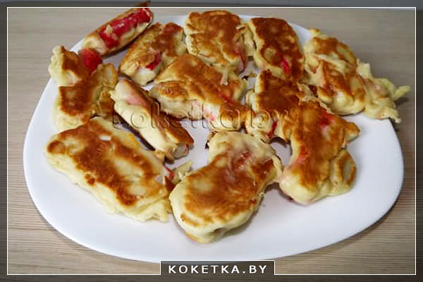 Крабовые палочки в тесте